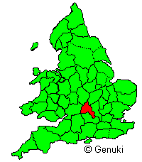 [Image of England showing the location of Oxfordshire]