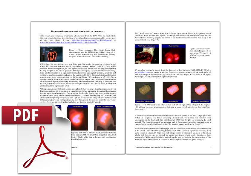 Tissue autofluorescence pdf