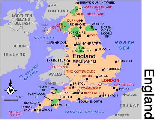 map of england 