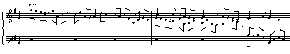 Fugue in E minor - opening