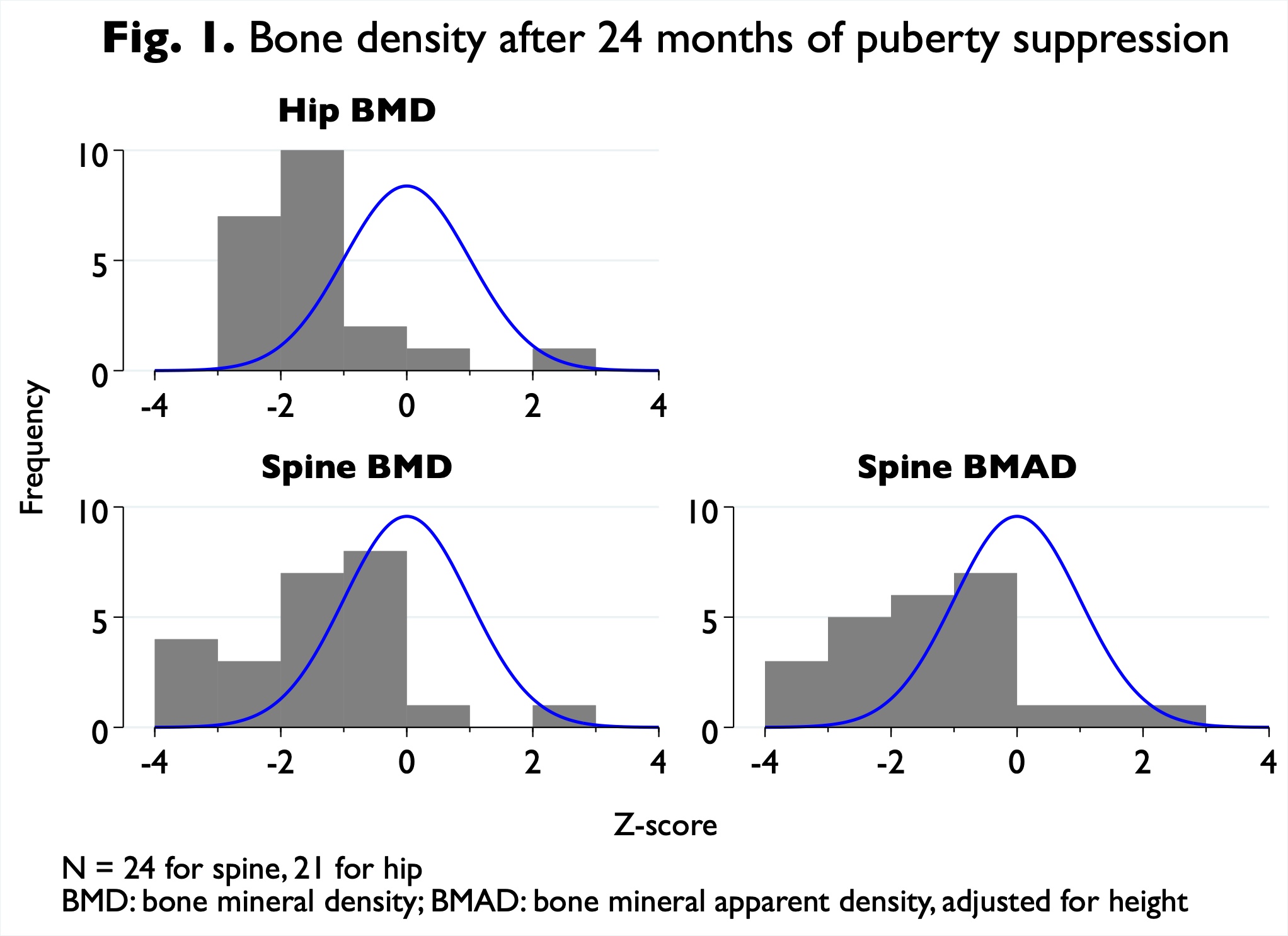 Bone density after 24 months of puberty suppression