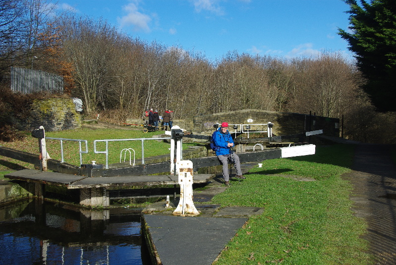 Jim T at Lock 9 on the Huddersfield Broad Canal, 9 February 2018