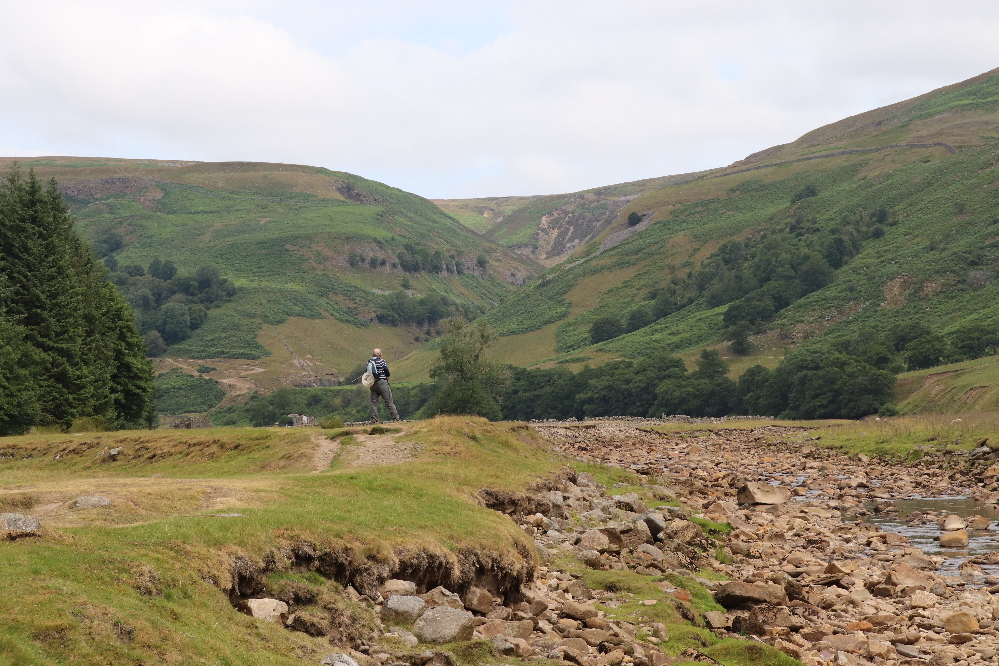 Phil looking up Swinner Gill, Swaledale