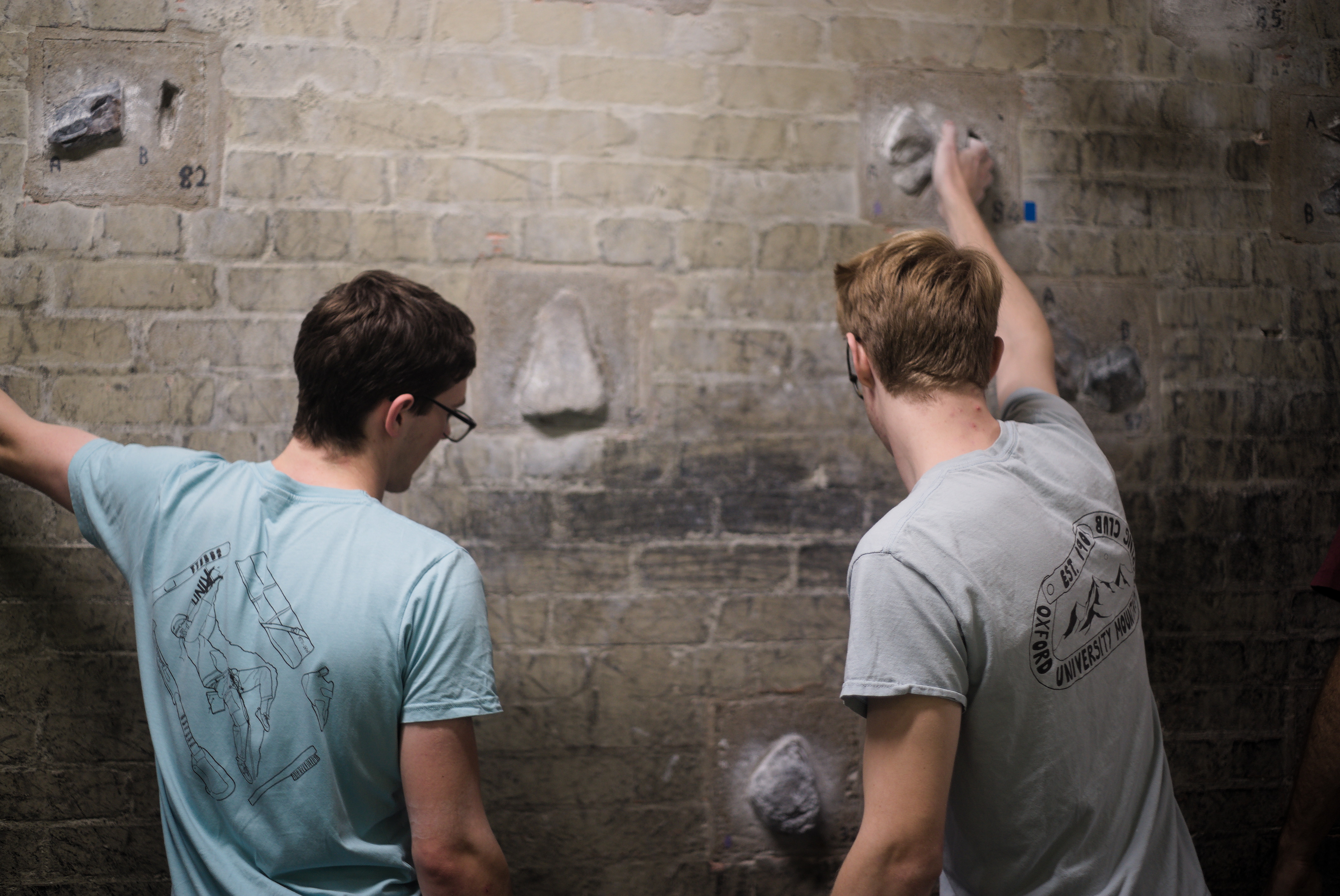 climbers discussing beta for a climb