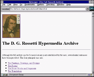 Rossetti Archive Screenshot