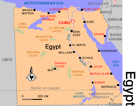map of egypt