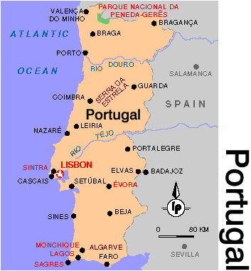 map portugal