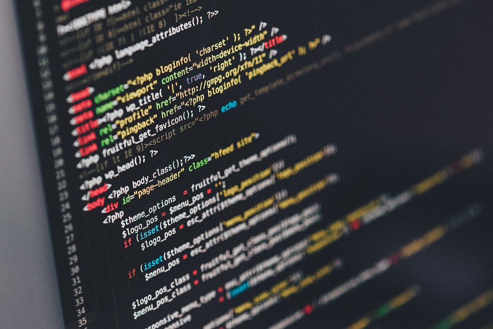 Close up photo of computer screen with code
