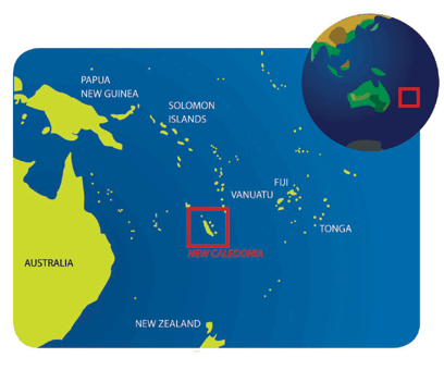 Location of New Caledonia