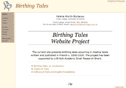 Birthing Tales website