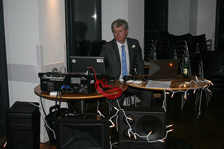 Martin DJing at the party