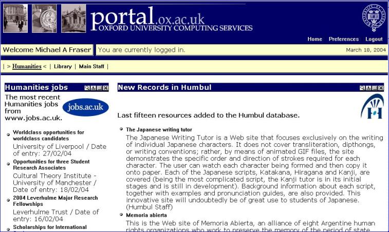Oxford pilot portal