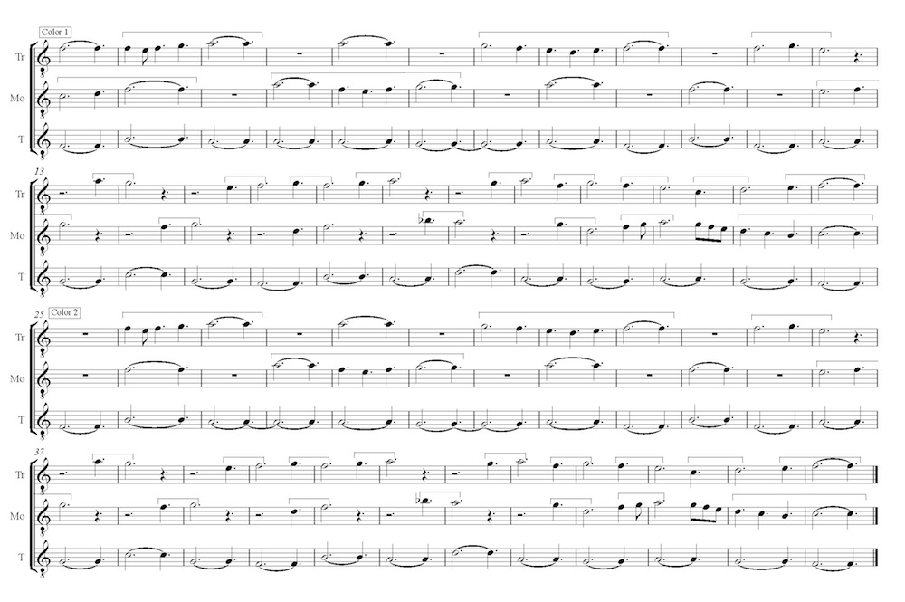 Figure 2C:Exaudi melodiam/Alme Deus, section C