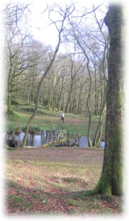 Chris Wroe in Great Tower Woods on the 2007 Winter Training Tour