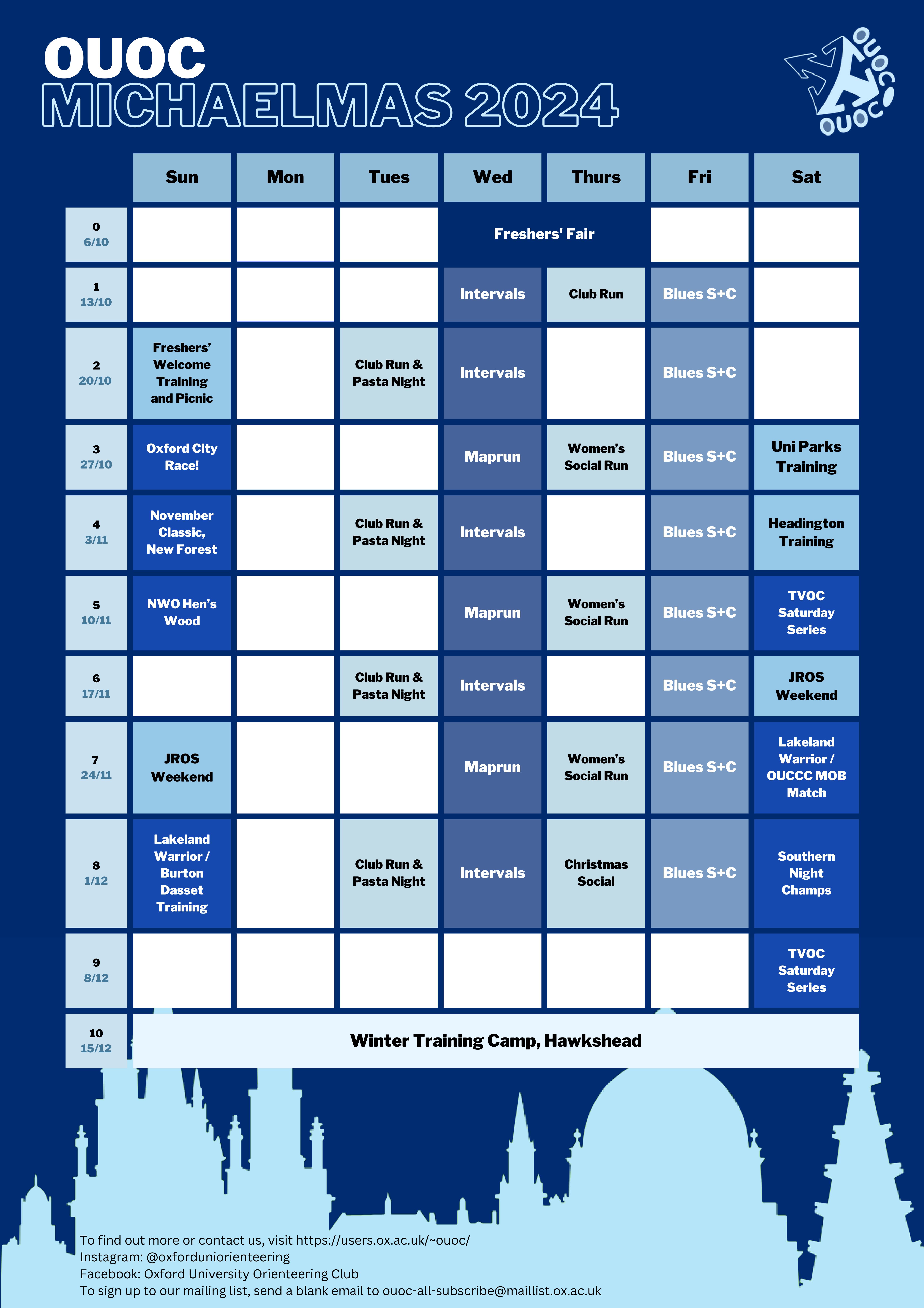 Michaelmas Term 2024 Termcard