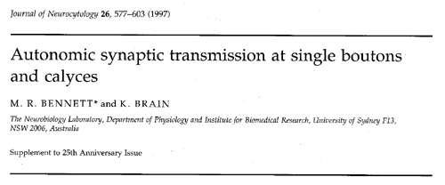 Bennett & Brain (1997), J. Neurocytology