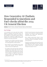 How Generative AI Chatbots Responded to Questions and Fact-checks about the 2024 UK General Election