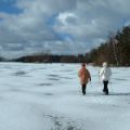 Walking across the ice