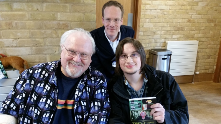 Ian and Adam with Colin Baker at Bedford Who Charity Convention 4 in 2018