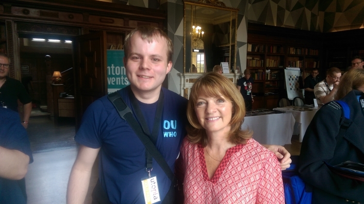 James with Sarah Sutton at Utopia Convention 2018