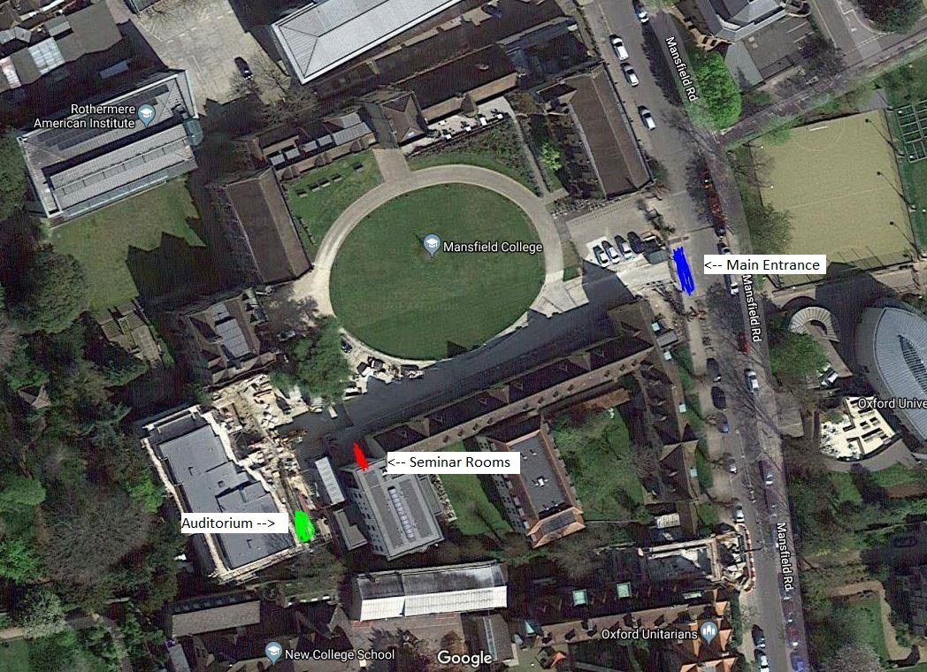 Map showing Mansfield College